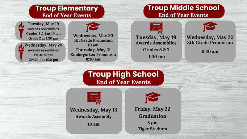 end of the year events
