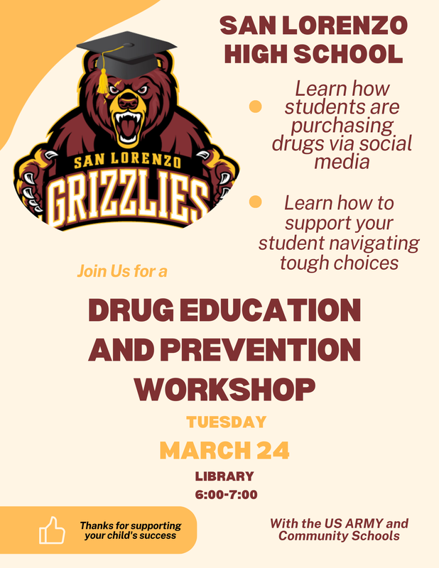 SLZHS Drug Education & Prevention Workshop Featured Photo