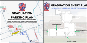 GRADUATION UPDATE: Below you will find the parking and entry information for our grand celebration of the Invincible Class of 2026. #invincibleclassof2026
