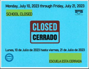 Site/District Summer Office Closure July, 2023