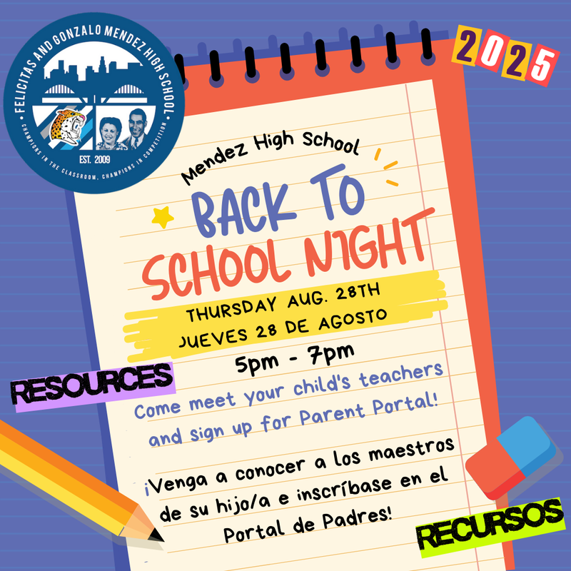 Flyer Back to School Night 2025