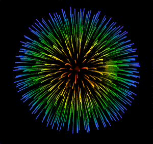 Fireworks exploding