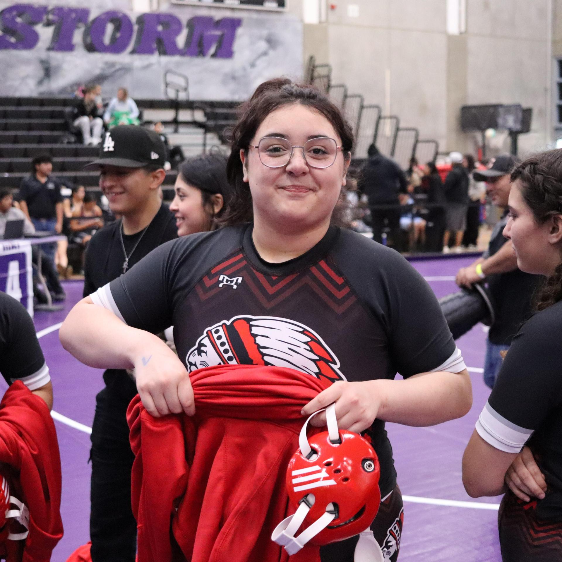 Girls wrestling at madera south