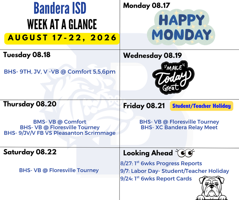 week at a glance