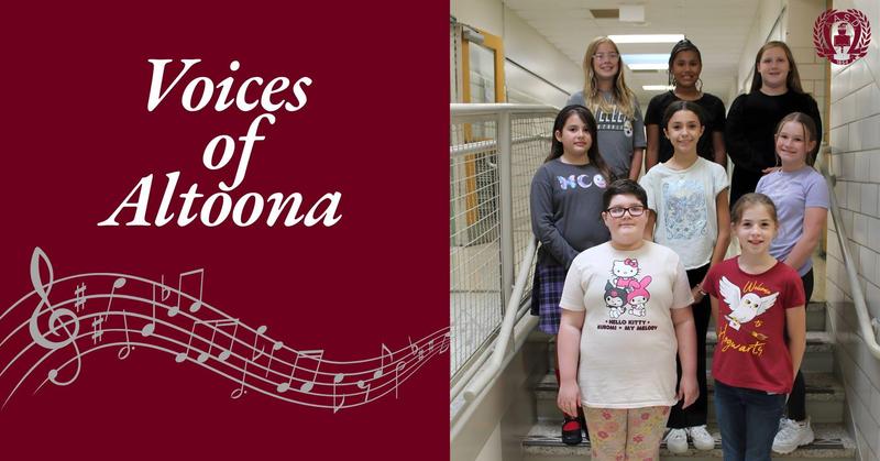 Voices of Altoona photo of eight students representing the elementary schools