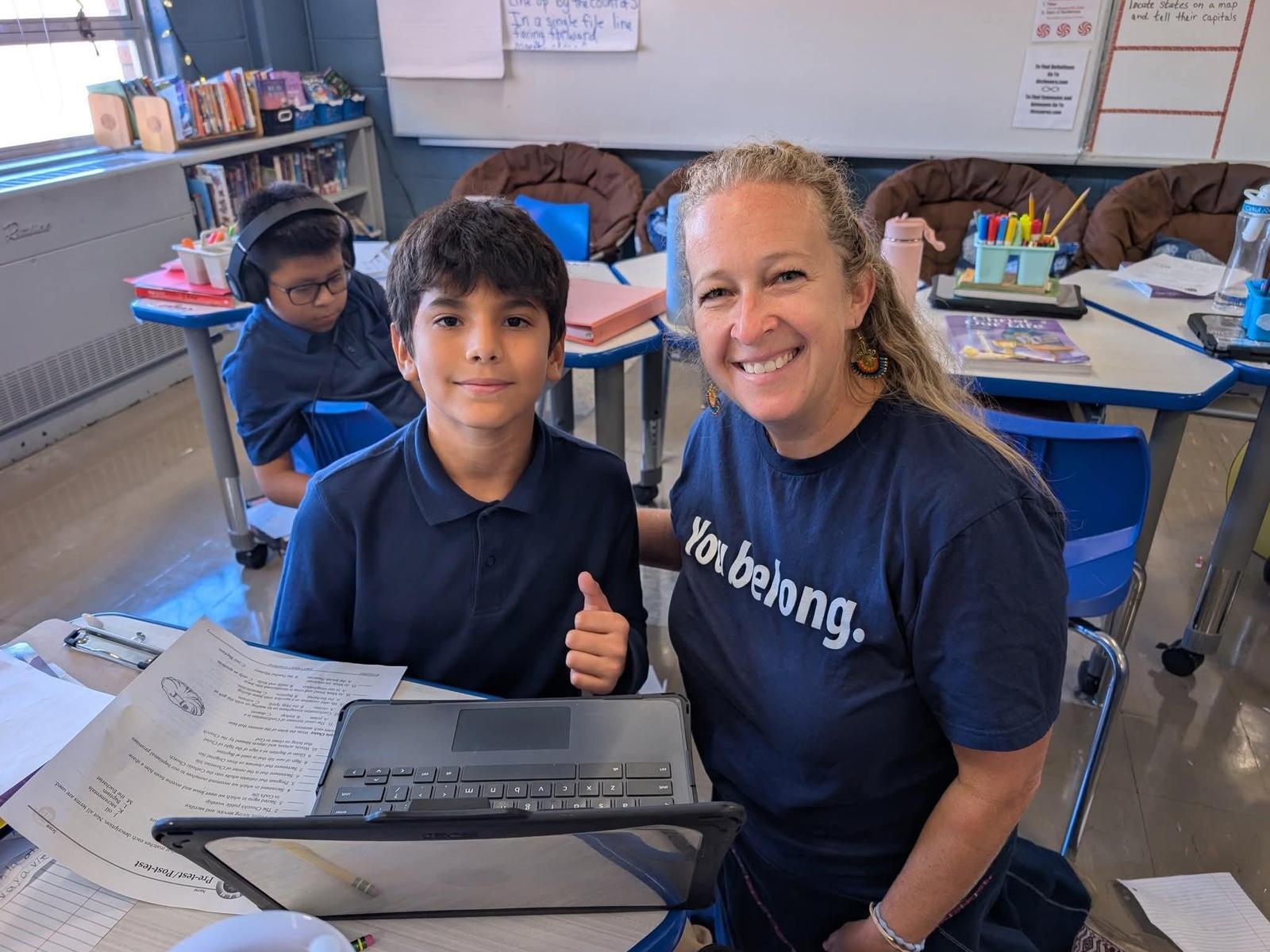 Dr. Roth and student