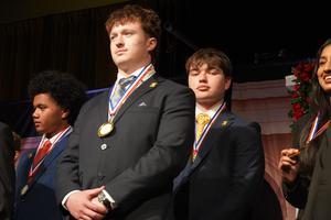 FHS students receiving state medals at BPA competition