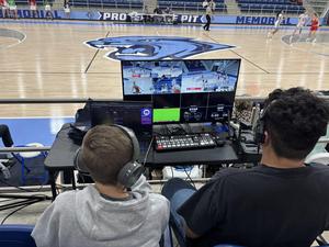 Students operating equipment in Frenship Media Program