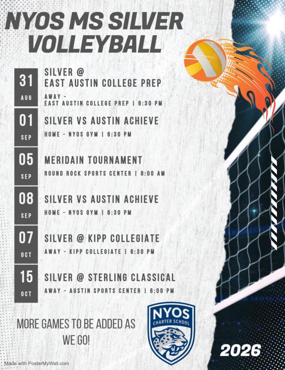 Girls Middle School Volleyball - Silver