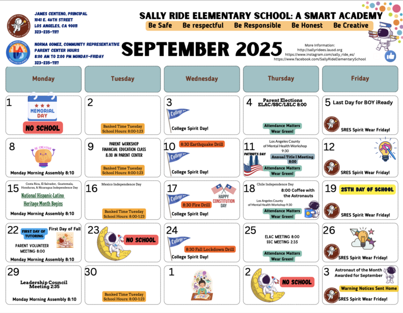 September Calendar 2025