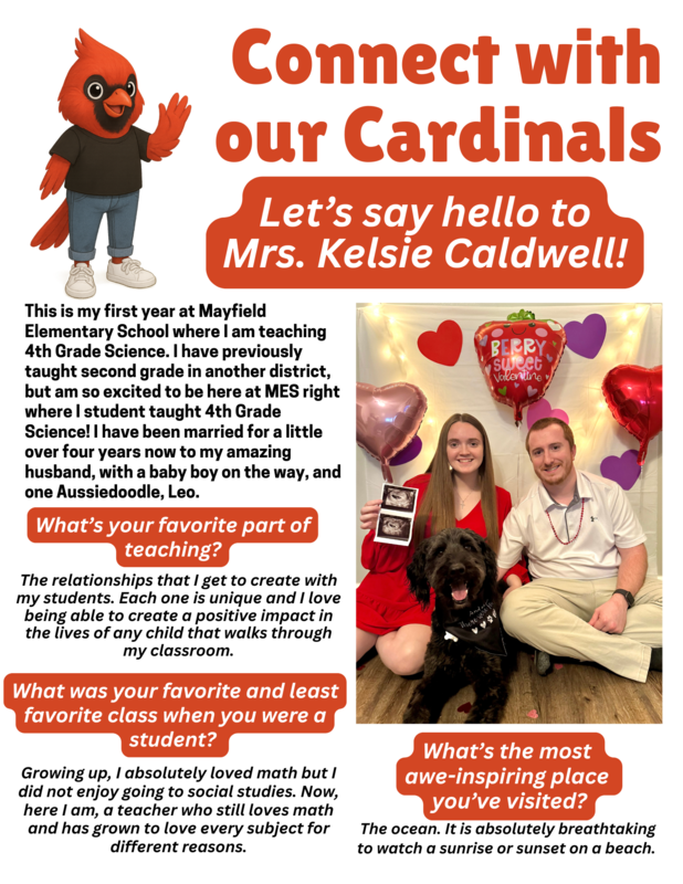 Screenshot of the Connect with Our Cardinals: Mrs. Kelsie Caldwell document