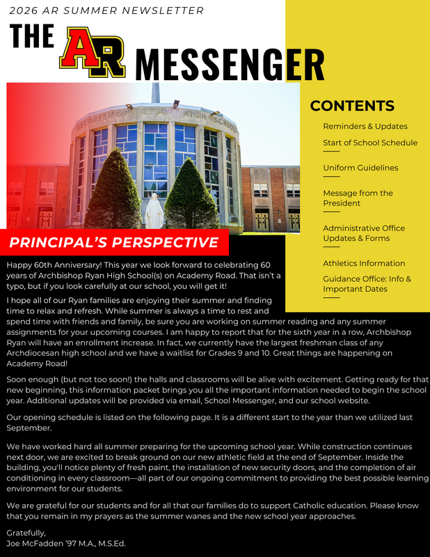 Archbishop Ryan Summer Newsletter Featured Photo