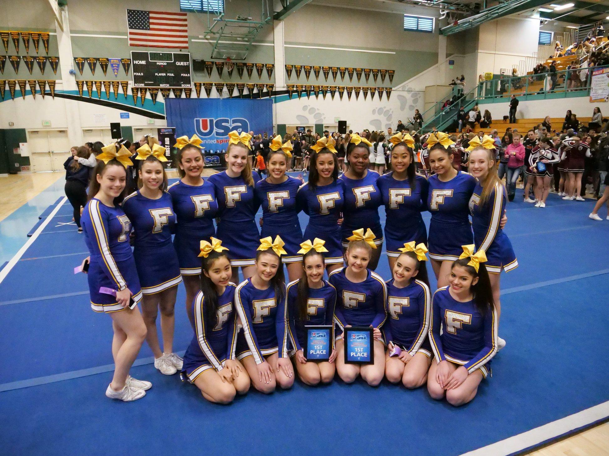 JV Competition Cheer Cheerleading Foothill High School