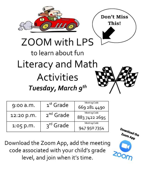 Zoom for literacy and math activities