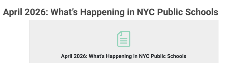 What's Happening in NYC Public Schools Featured Photo