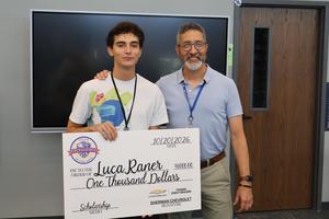 Luca poses for a photo with Mr. Apodaca