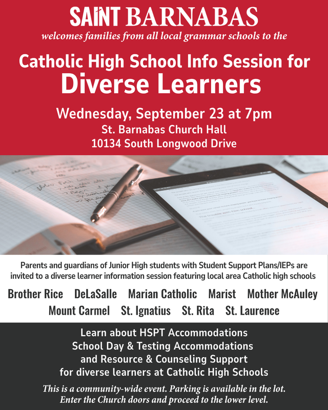 Diverse Learners HS Info Session - Sept. 23 Featured Photo