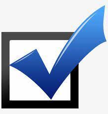 blue checkmark
