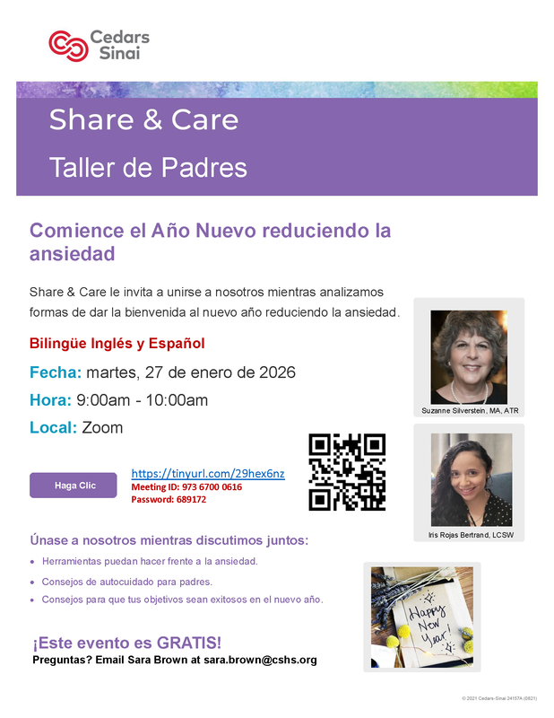 Share and Care Parent Workshop_Spanish via Zoom