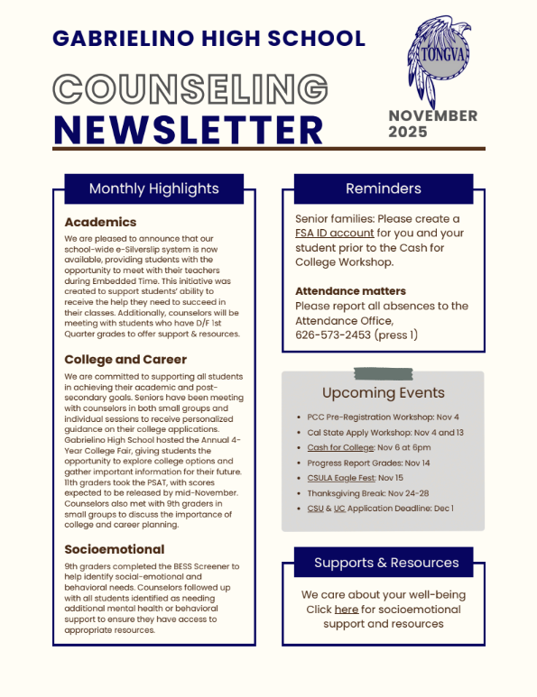 Counseling Newsletter