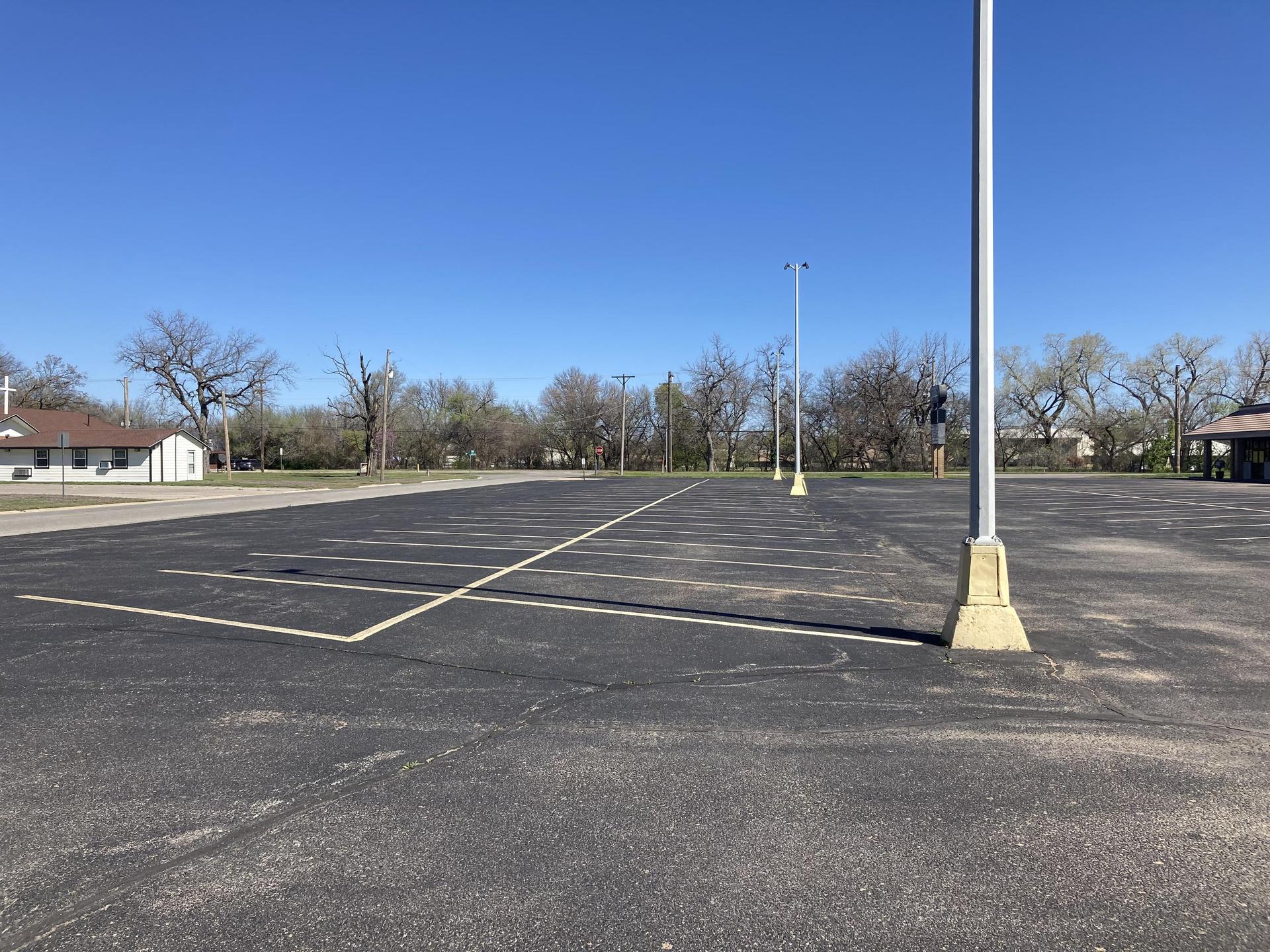 Large parking lot