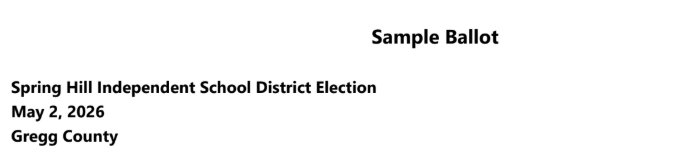Sample Ballot