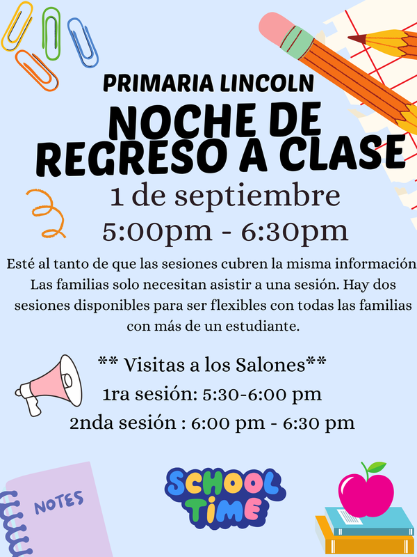 Back to School Night