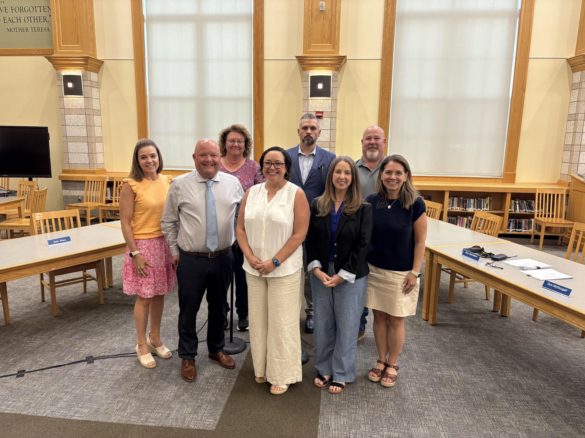 School Committee with Dr. WIlliams and Mrs. McPartland 