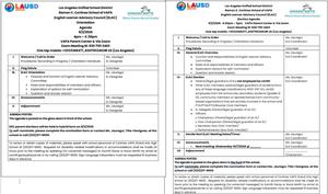 ELAC Orientation & Election Agendas