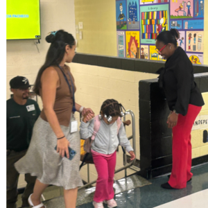 Dr. Chisolm greets families at Highview