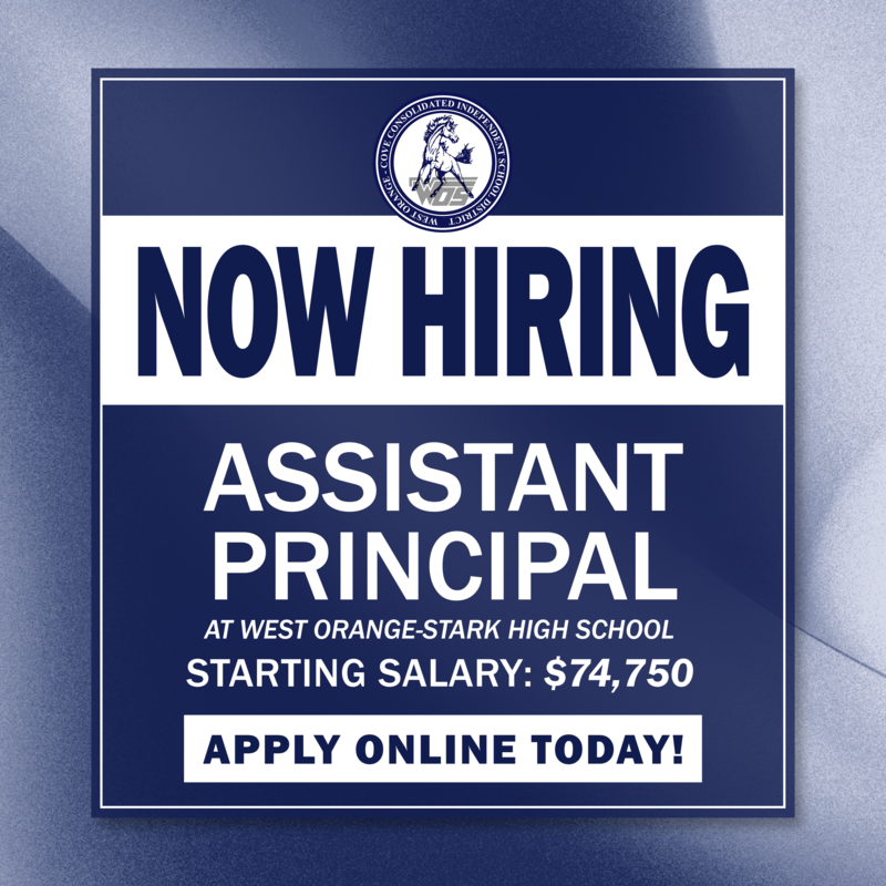 Now Hiring Assistant Principal Graphic