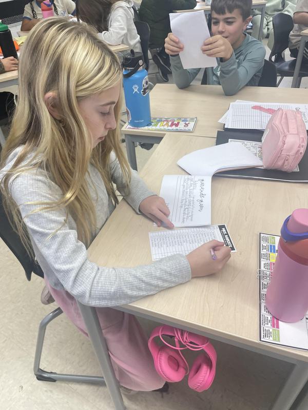 Mrs. Boresi’s class wrapped up the month by showing gratitude to their classmates