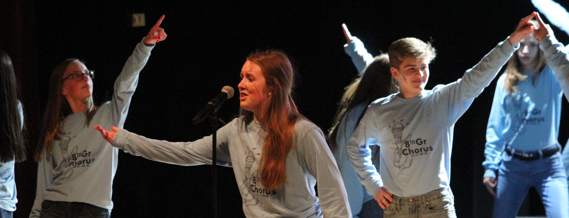 chorus concert with 8th grade