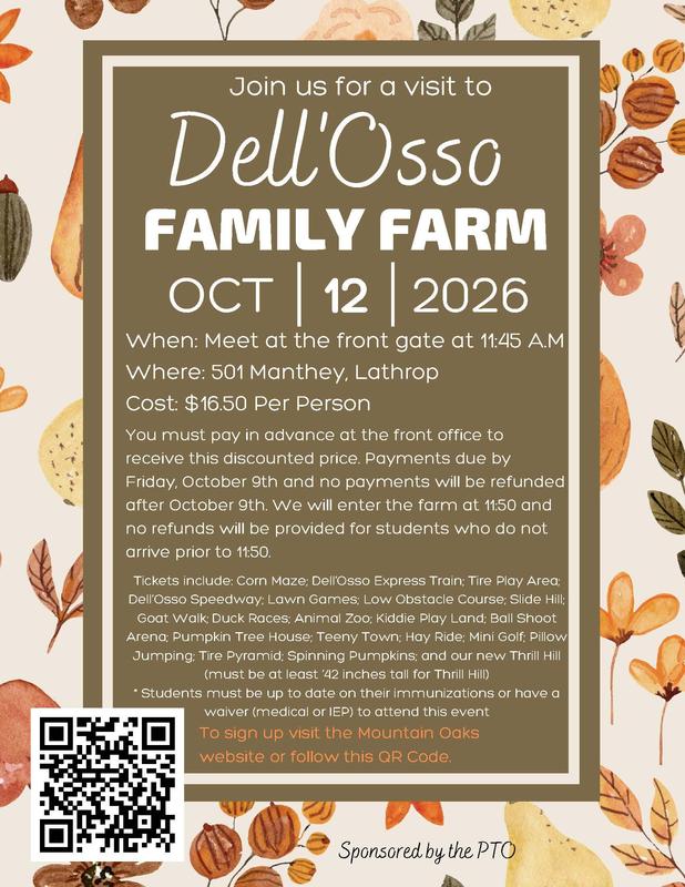Dell'Osso Field Trip flyer