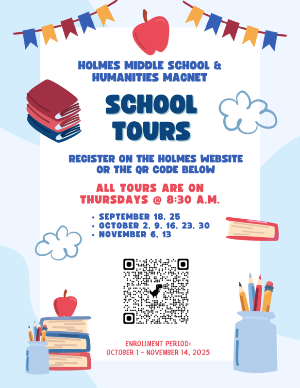 Holmes MS Magnet & SAS School Tours  - Register Now! Featured Photo