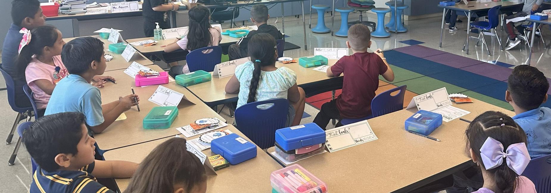 Students working