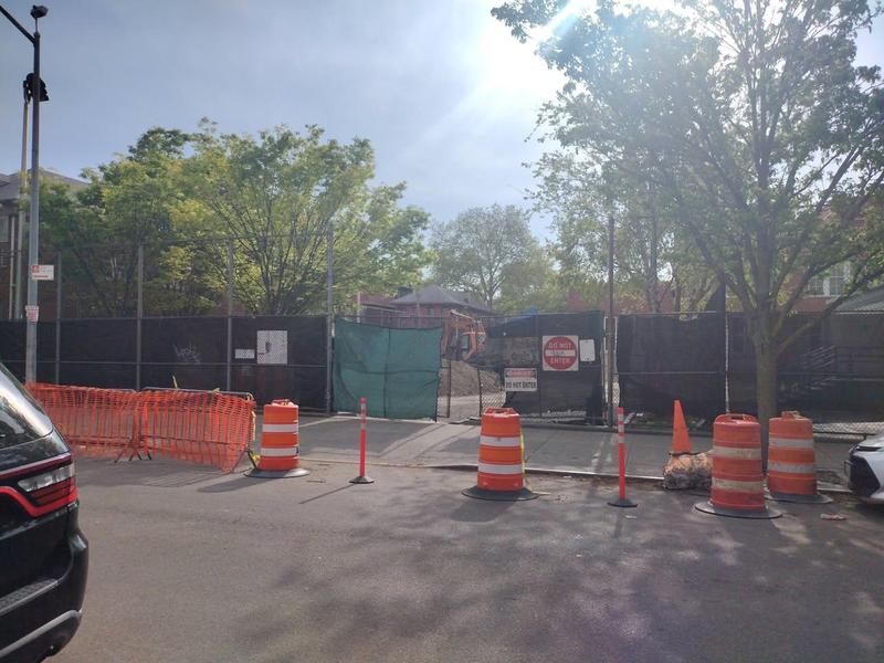 school playground under construction