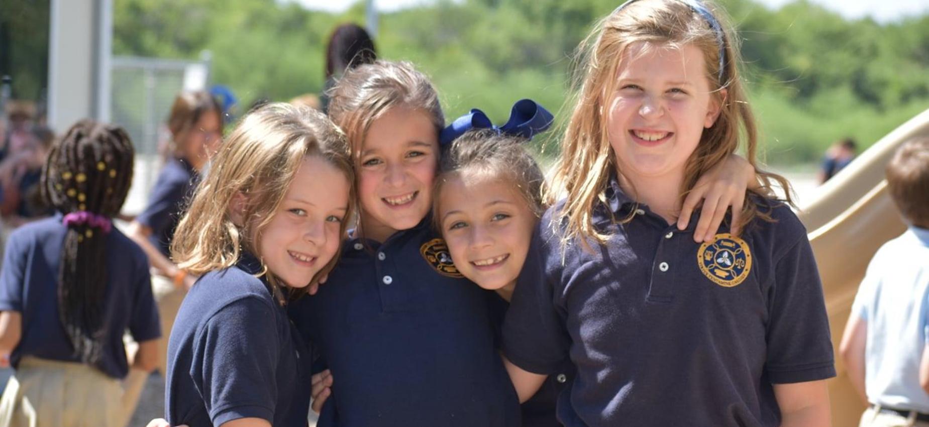 Students Posing and Smiling