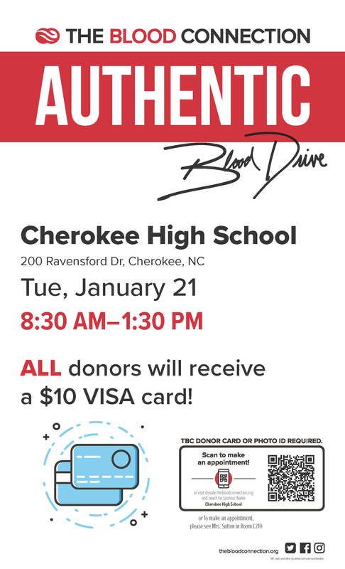 2020 Blood Drive flyer