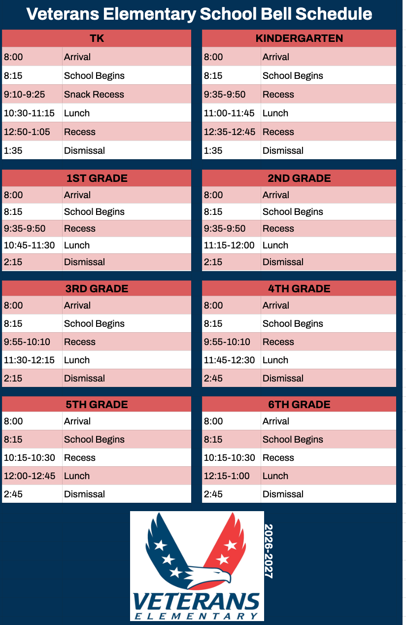 Bell schedule