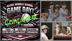 Baseball game canceled