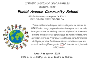 Junta para padres de Kinder