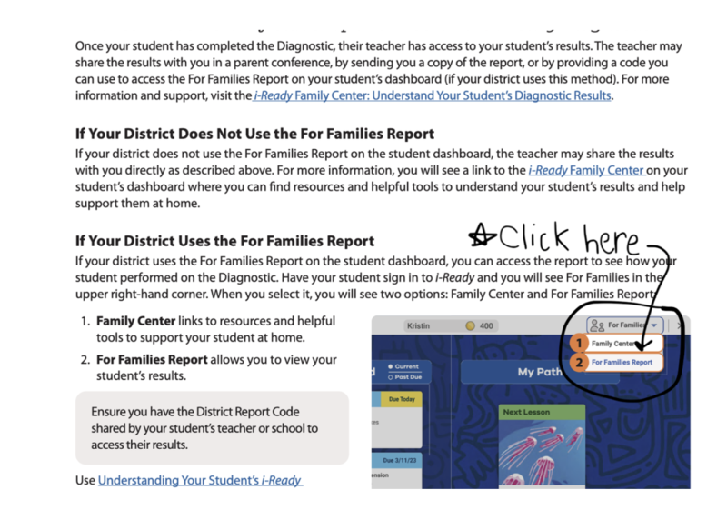 iReady Diagnostic Family Reports Now Available Featured Photo
