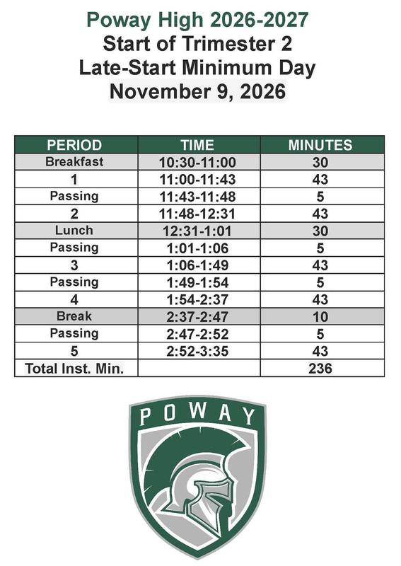 Nov 9 modified schedule