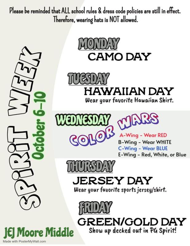 J.E.J. Moore Spirit Week Featured Photo