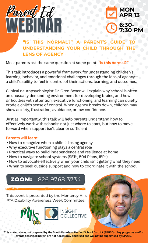 MHS Parent Ed Webinar via Zoom: Mon. Apr. 13 Featured Photo