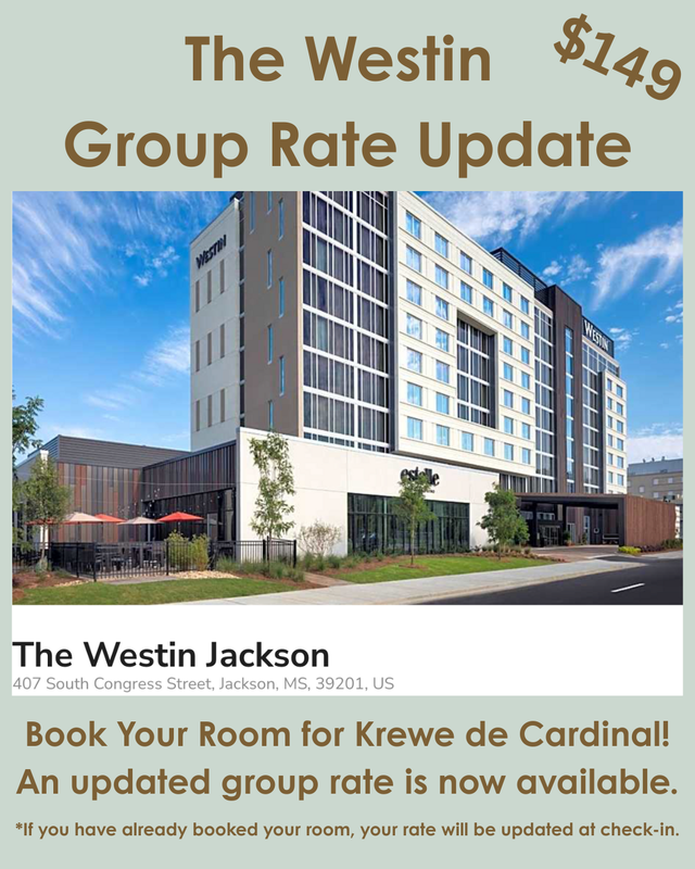 Book your group rate for Krewe Fundraiser Gala Featured Photo