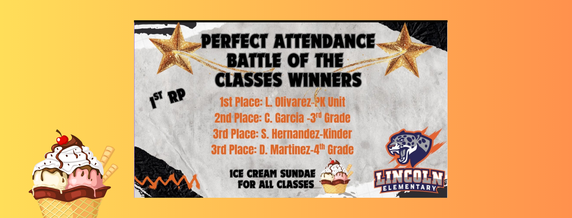 Perfect attendance winners!