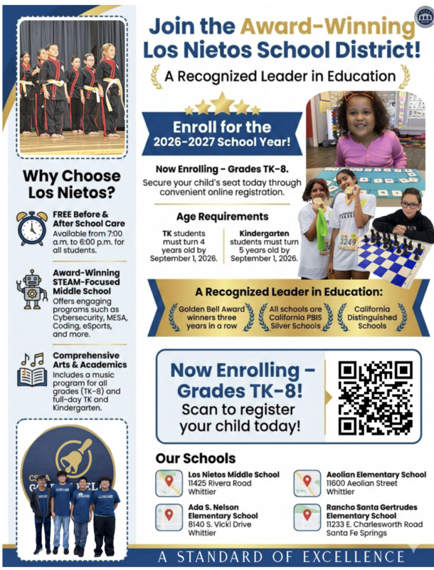 Enroll now for the 2026-2027 school year!
