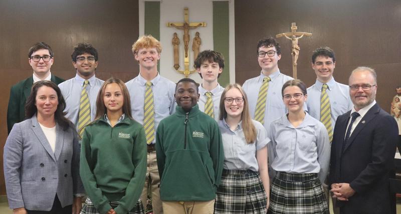 Photo of all 11 national merit students